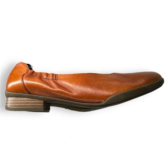 Dansko Kira Round Toe Flat Luggage Aniline Calf Brown Leather Women's 38 (7.5-8) - Picture 3 of 8